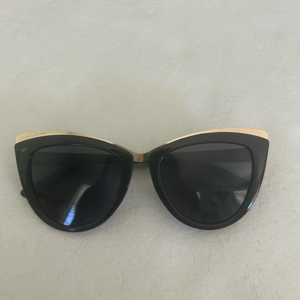 Prive Revaux Juliette sunglasses black with gold trim cat eye polarized